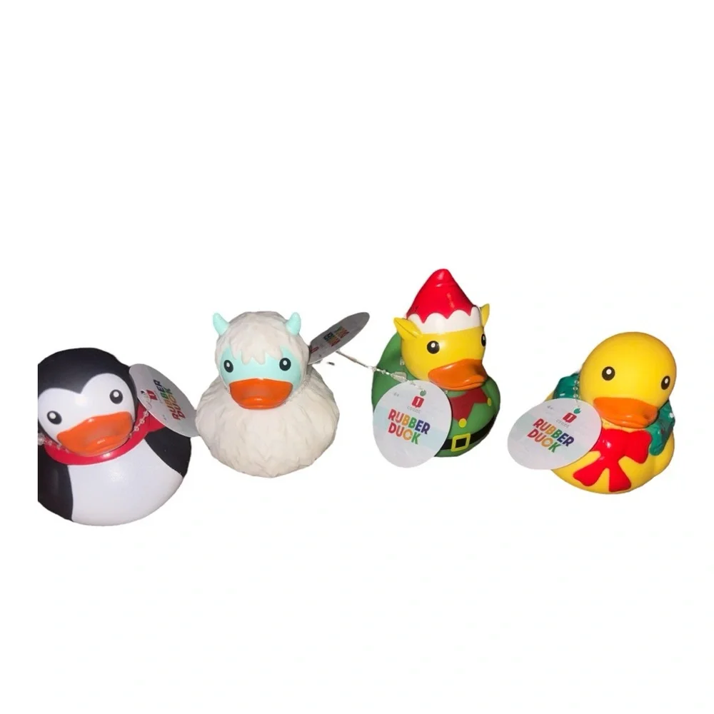 Target Bullseye Playground Set of 4 Holiday Rubber Ducks - Christmas Edition